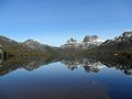 Cradle Mountain reflected in Dove Lake, Tasmania, Australia